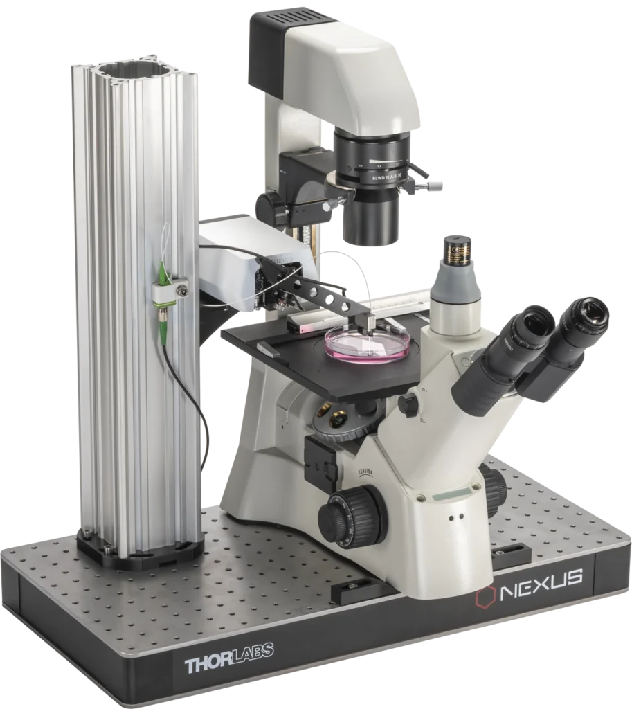 Chiaro is a microscope-compatible, manual nanoindentation system that allows you to combine unique mechanical insights with the imaging equipment of your choice.