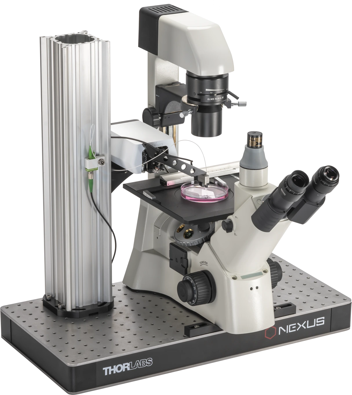 Chiaro is a microscope-compatible, manual nanoindentation system that allows you to combine unique mechanical insights with the imaging equipment of your choice.